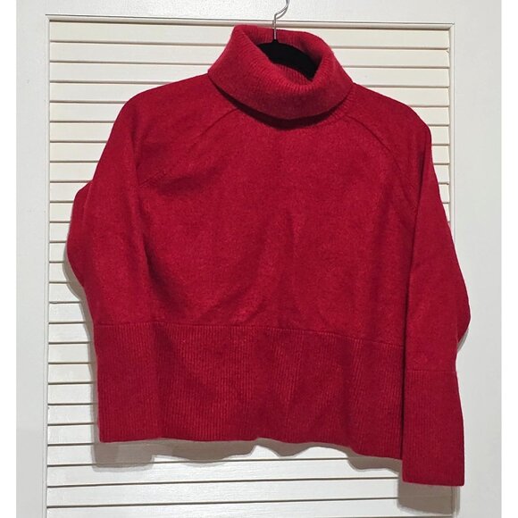 Athleta Alpine Women's Red Cashmere Extra Fine Merino Wool  Sweater Size S 2893 - Picture 9 of 10